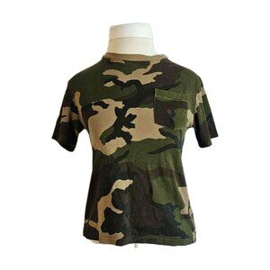 RALPH LAUREN - Camo T-shirt Polo with Front Pocket